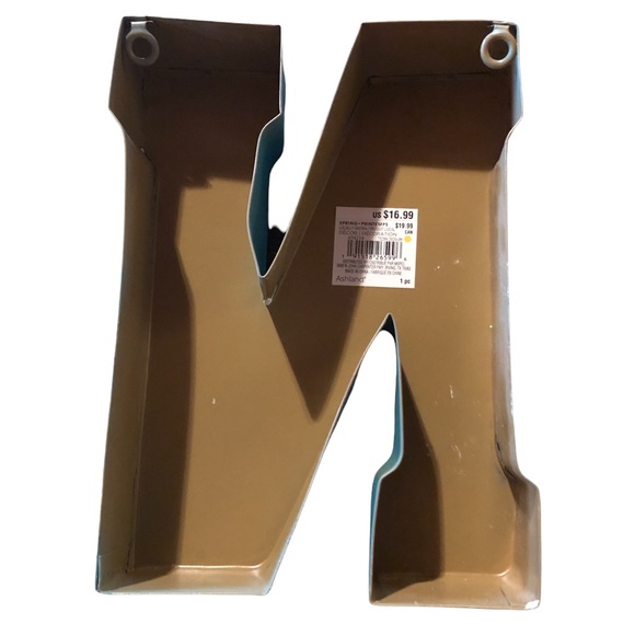 Ashland Wall Decor Aluminum Letter N - Picture 2 of 2